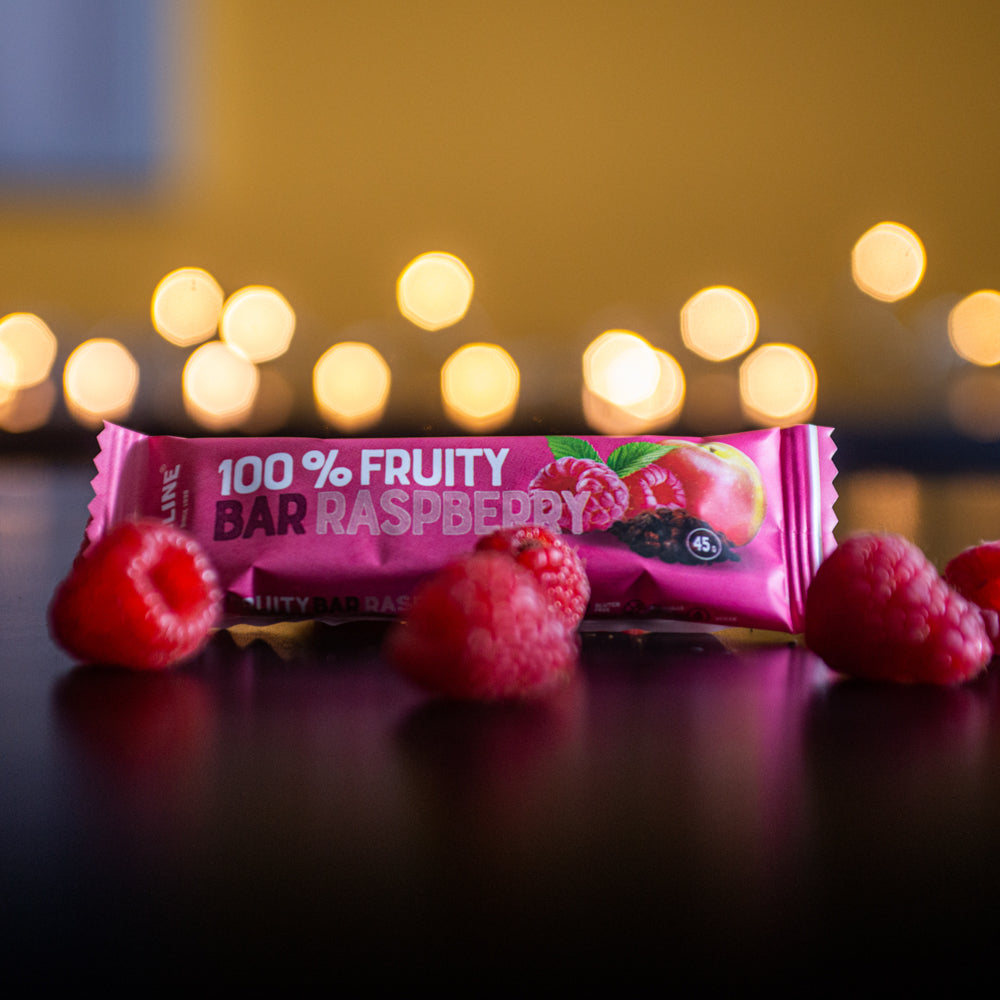 100 % FRUITY bar toorbatoon | Vaarikas 45g